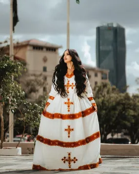 Gorgeous Red Design Fetil Habesha Dress Habesha Kemis Ethiopian Dress Style Traditional Habesha Libs