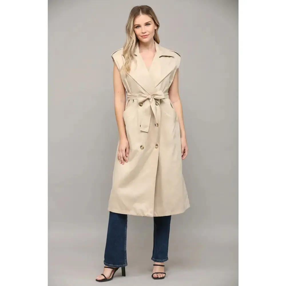 Hadley Sleeveless Trench Coat