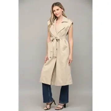 Hadley Sleeveless Trench Coat