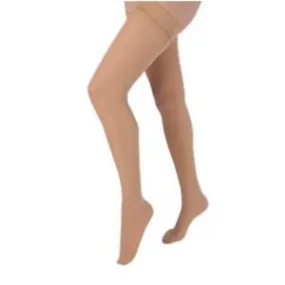 Health Support Vascular Hosiery 20-30 mmHg, Full Length Thigh, Closed Toe, Sheer, Beige, Regular Size B