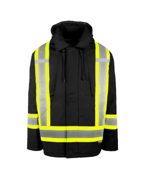 Hi-Vis Lined Canvas Parka by TERRA Workwear - Style 116568