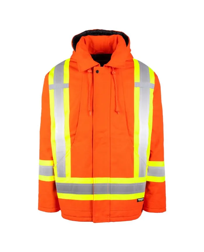 Hi-Vis Lined Canvas Parka by TERRA Workwear - Style 116568