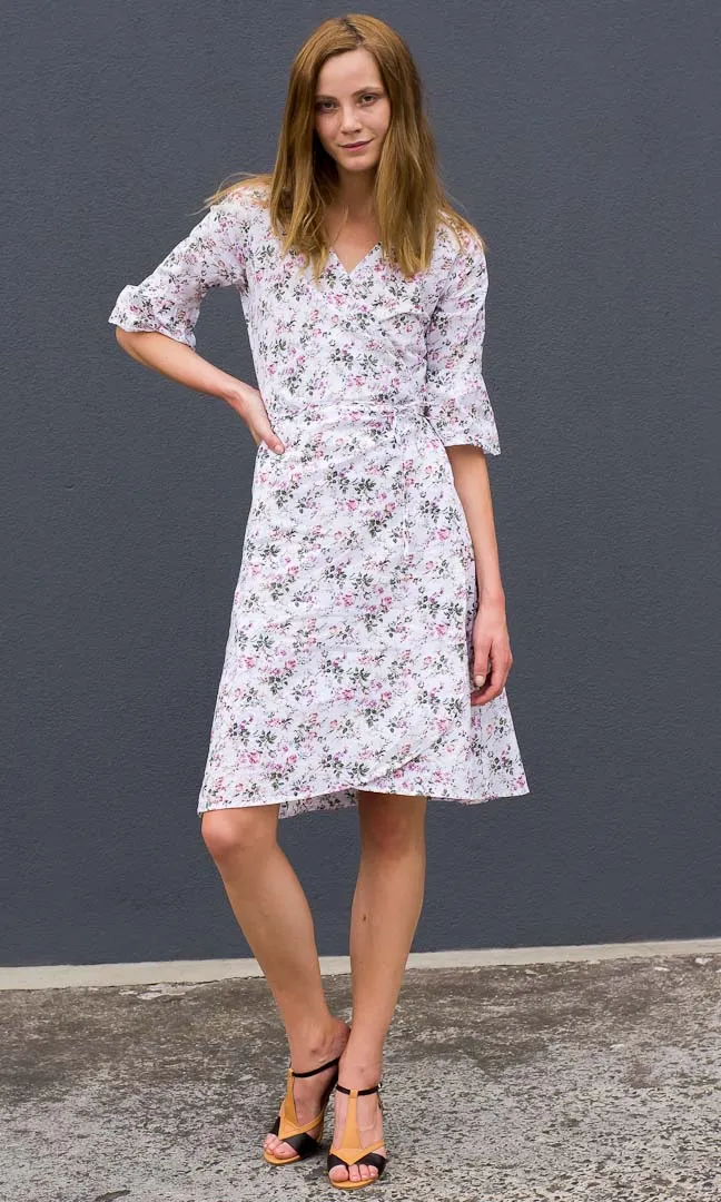 HOSS Wrap Dress - Pink Floral