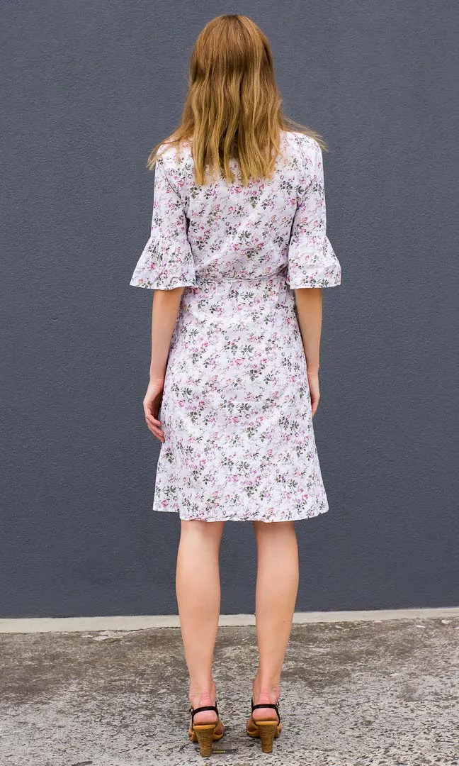 HOSS Wrap Dress - Pink Floral