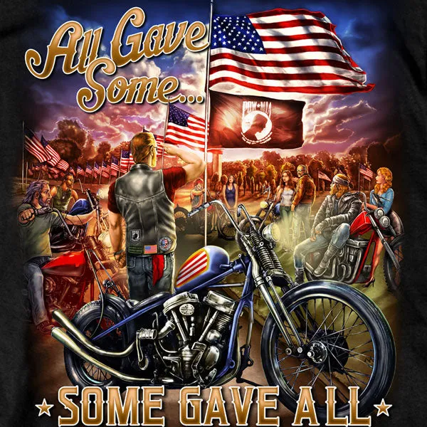 Hot Leathers GMS1407 Men’s ‘Remembrance All Gave Some‘ Short Sleeve Black T-Shirt