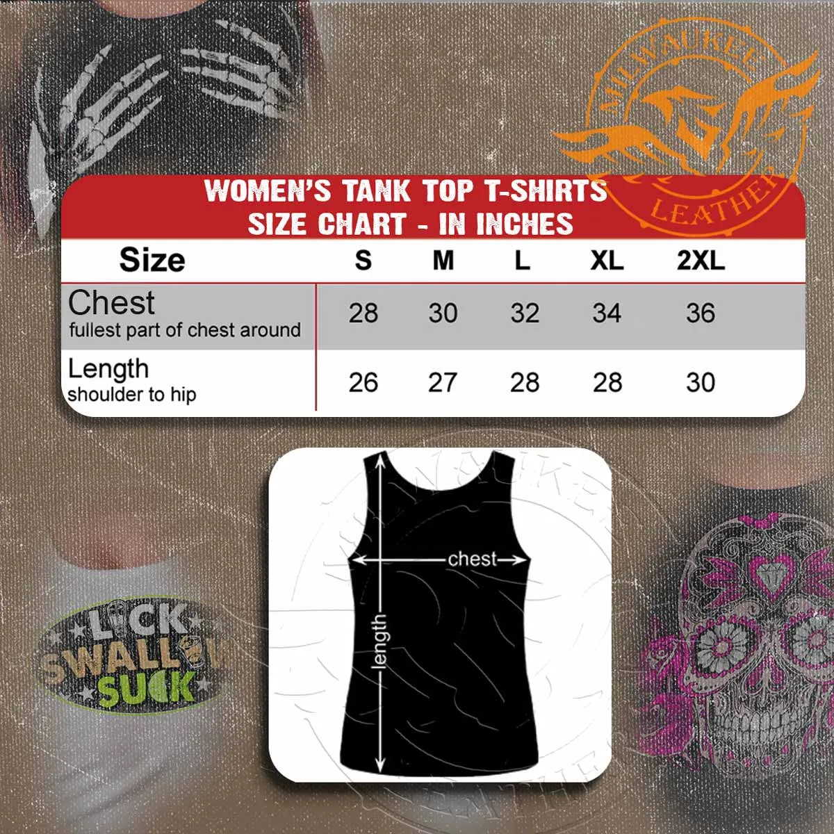 Hot Leathers Ladies Lick Swallow Suck Tank Top Shirt GLC2584