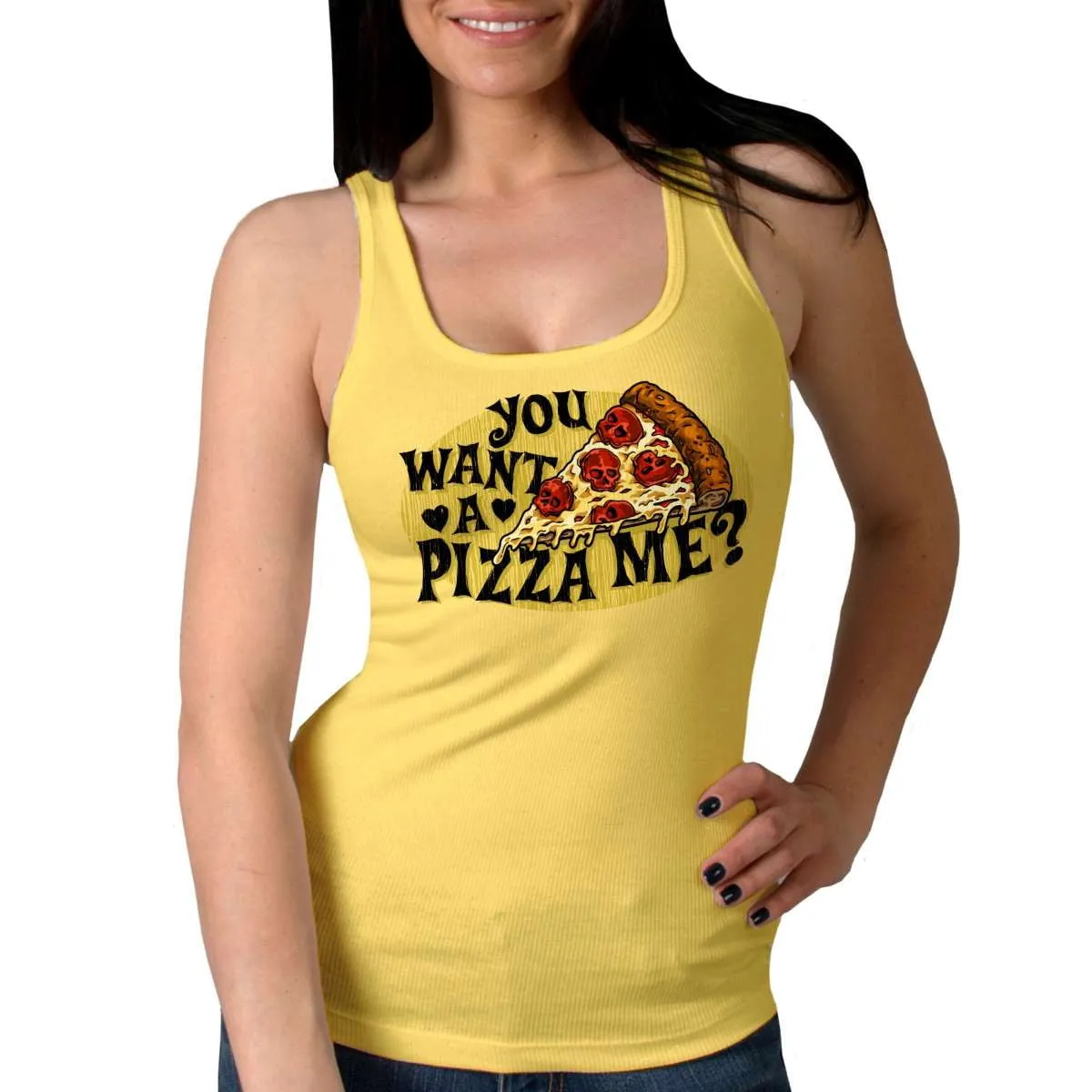 Hot Leathers Ladies Pizza Me Tank Top Shirt GLC2586