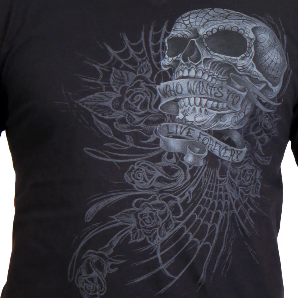 Hot Leathers Men's Sweet Demise V-Neck T-Shirt GMS1500