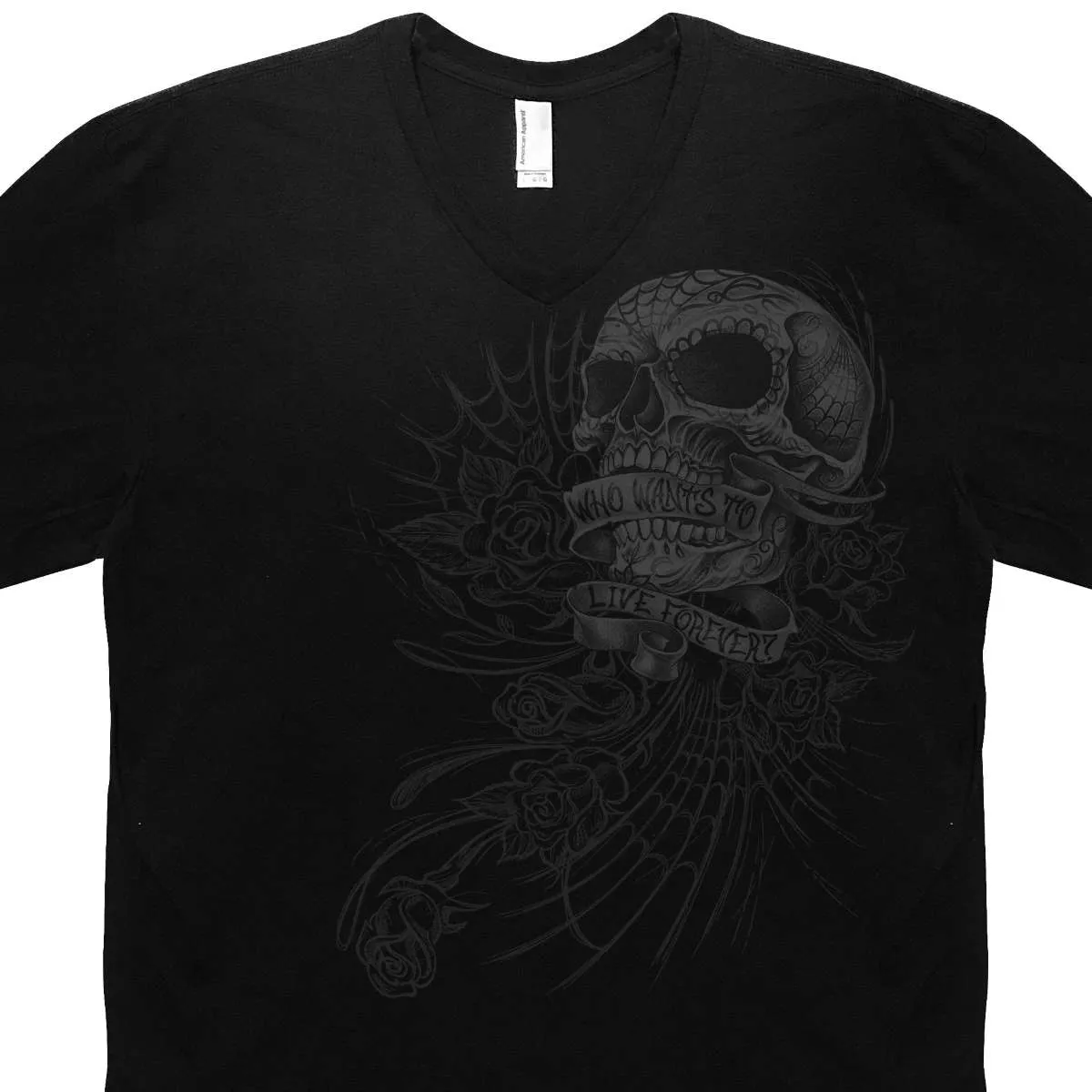 Hot Leathers Men's Sweet Demise V-Neck T-Shirt GMS1500