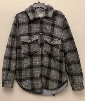 Jacket Fleece By Abercrombie And Fitch In Plaid Pattern, Size: S