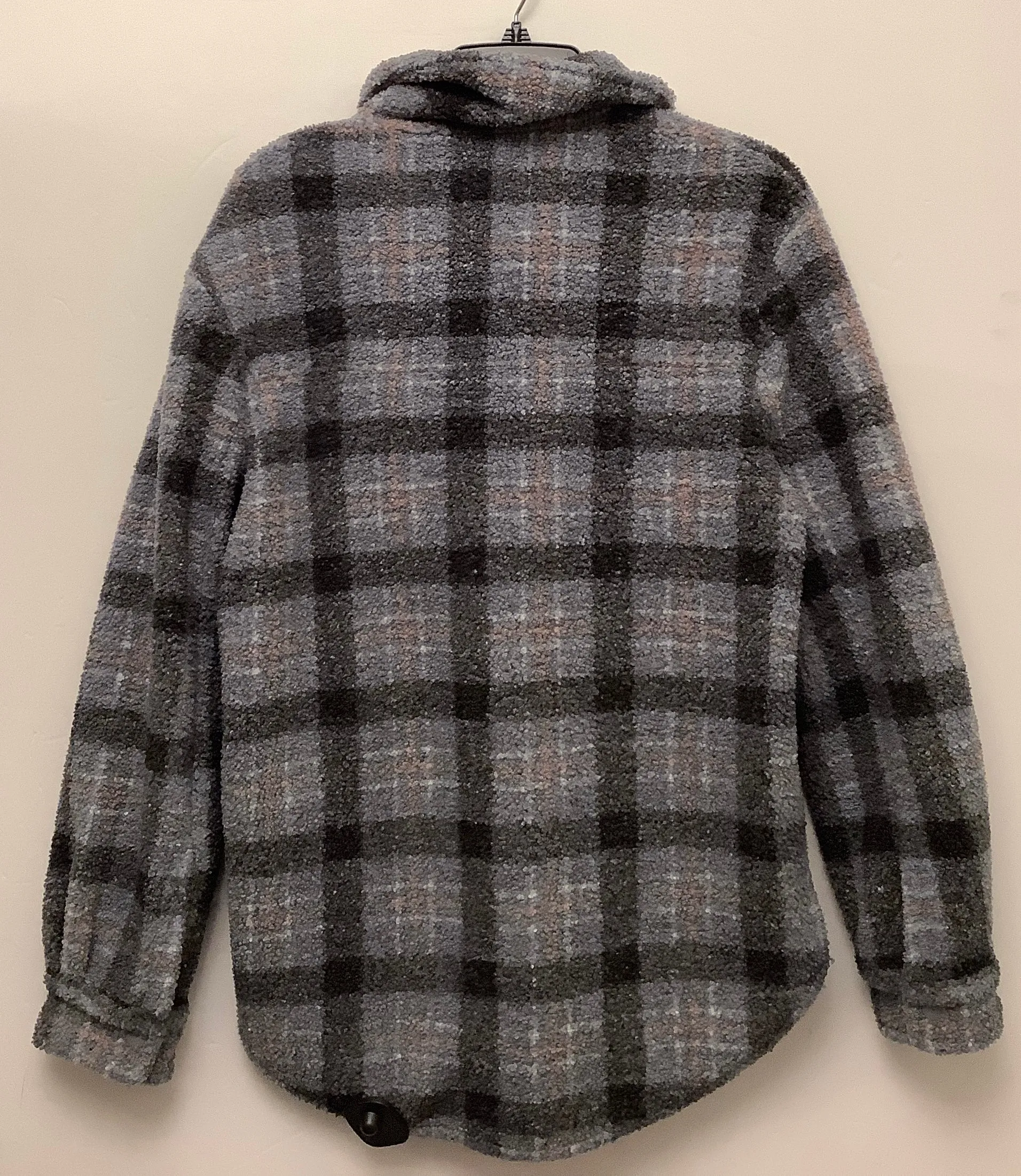 Jacket Fleece By Abercrombie And Fitch In Plaid Pattern, Size: S