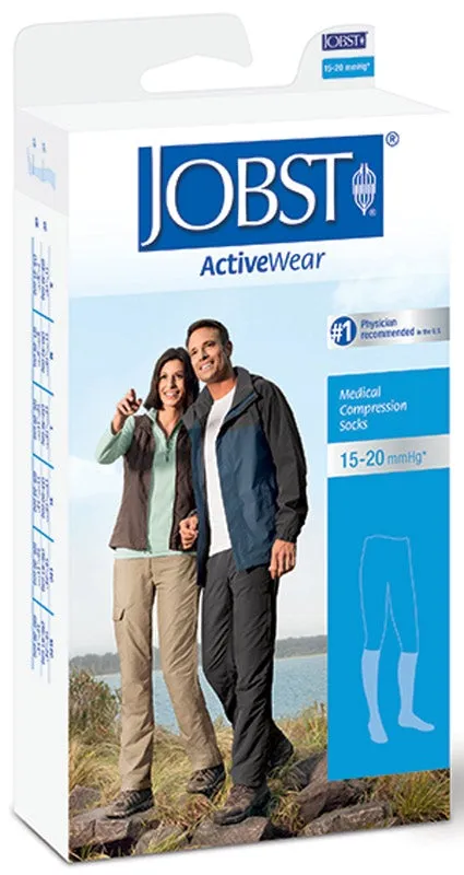 JOBST ActiveWear Knee-High Moderate Compression Socks Medium, White