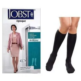 Jobst Opaque SoftFit Knee-High, 20-30, Closed, Black, Medium