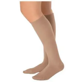 Juzo Soft Knee-High, 20-30 mmHg, Full Foot, Silicone Border, Short, Beige, Size 4