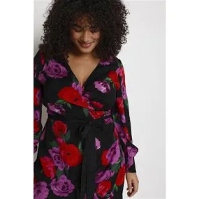 Kaffe Rosalia Wrap Dress in Floral Print