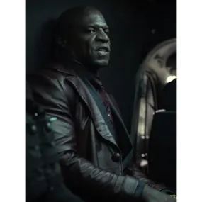 Killers Game Terry Crews Maroon Leather Coat