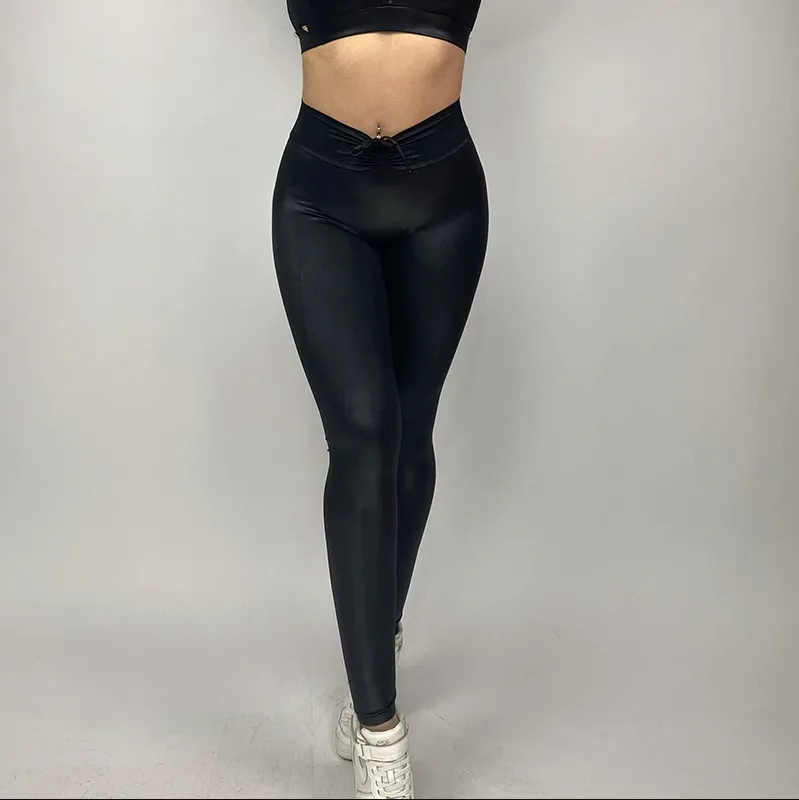 La Fitwear Legging Cupcake Leather Effect Black