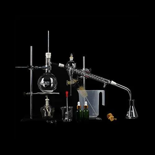 Lab Glassware Kit Chemistry Glassware Home Distillation Apparatus Distiller.