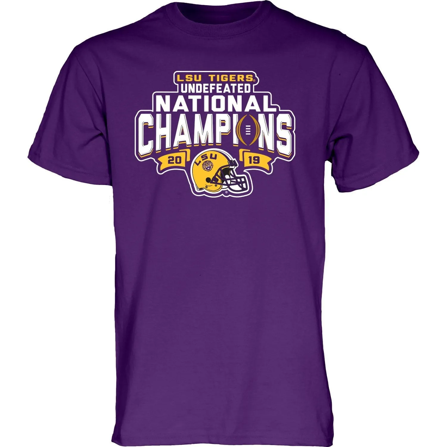 LSU Tigers 2019-2020 Football National Champions Purple "Undefeated" T-Shirt