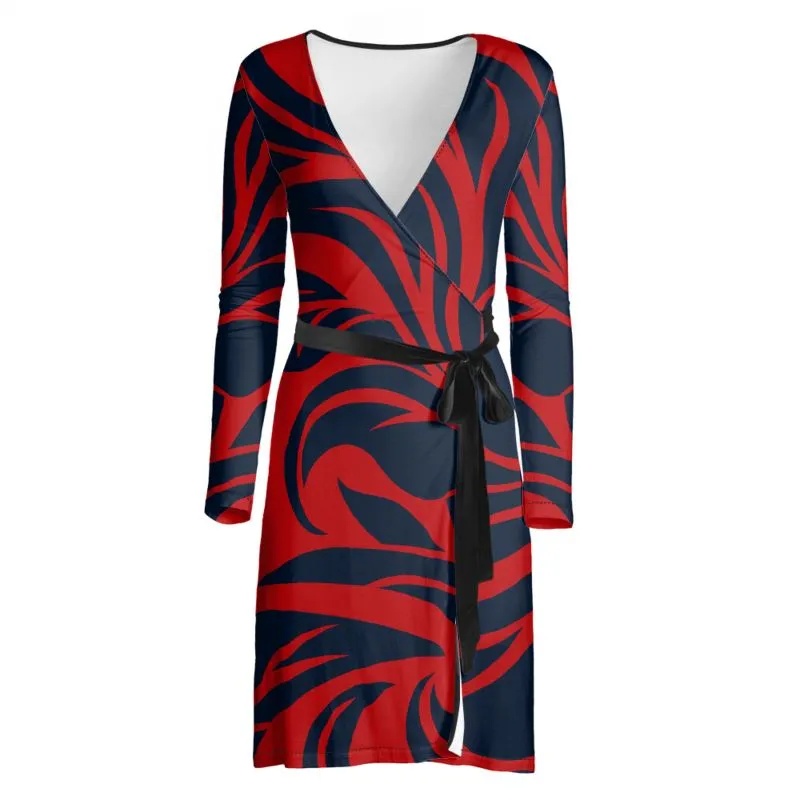 Lush Leaf Wrap Dress