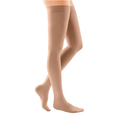 Medi Comfort 20-30mmHg Closed Toe Thigh Length w/Silicone Top Band, Various Colors