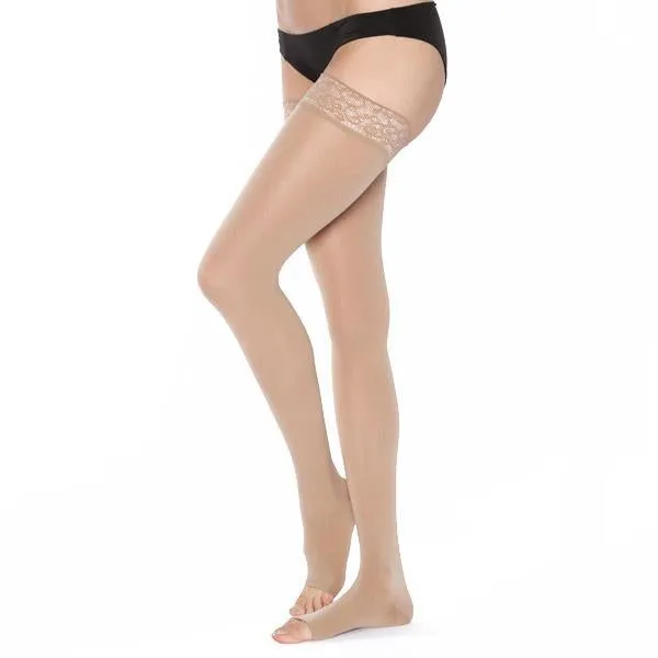 Mediven Comfort Thigh High, Open Toe, Lace Band