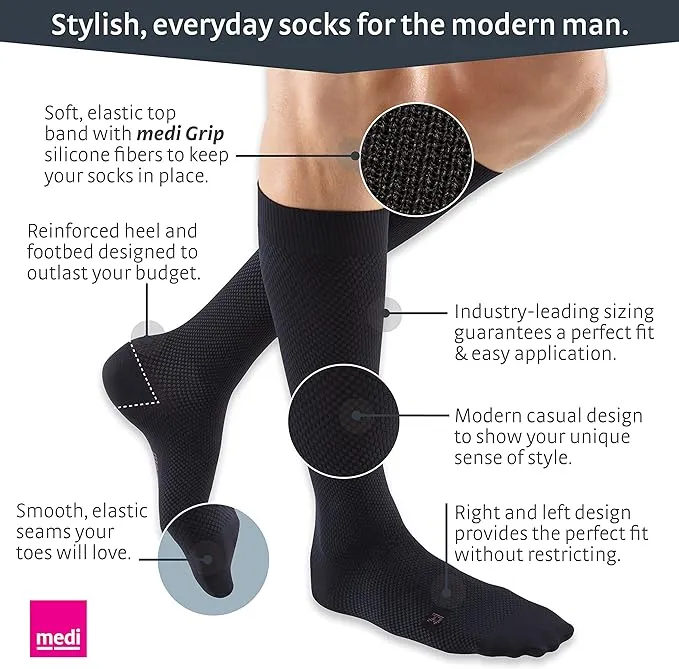 Mediven men select 20-30 mmHg calf extra-wide closed toe standard