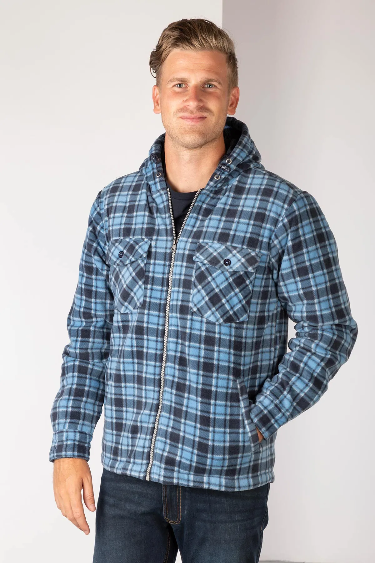 Men's Hooded Fleece Overshirt - Ulrome