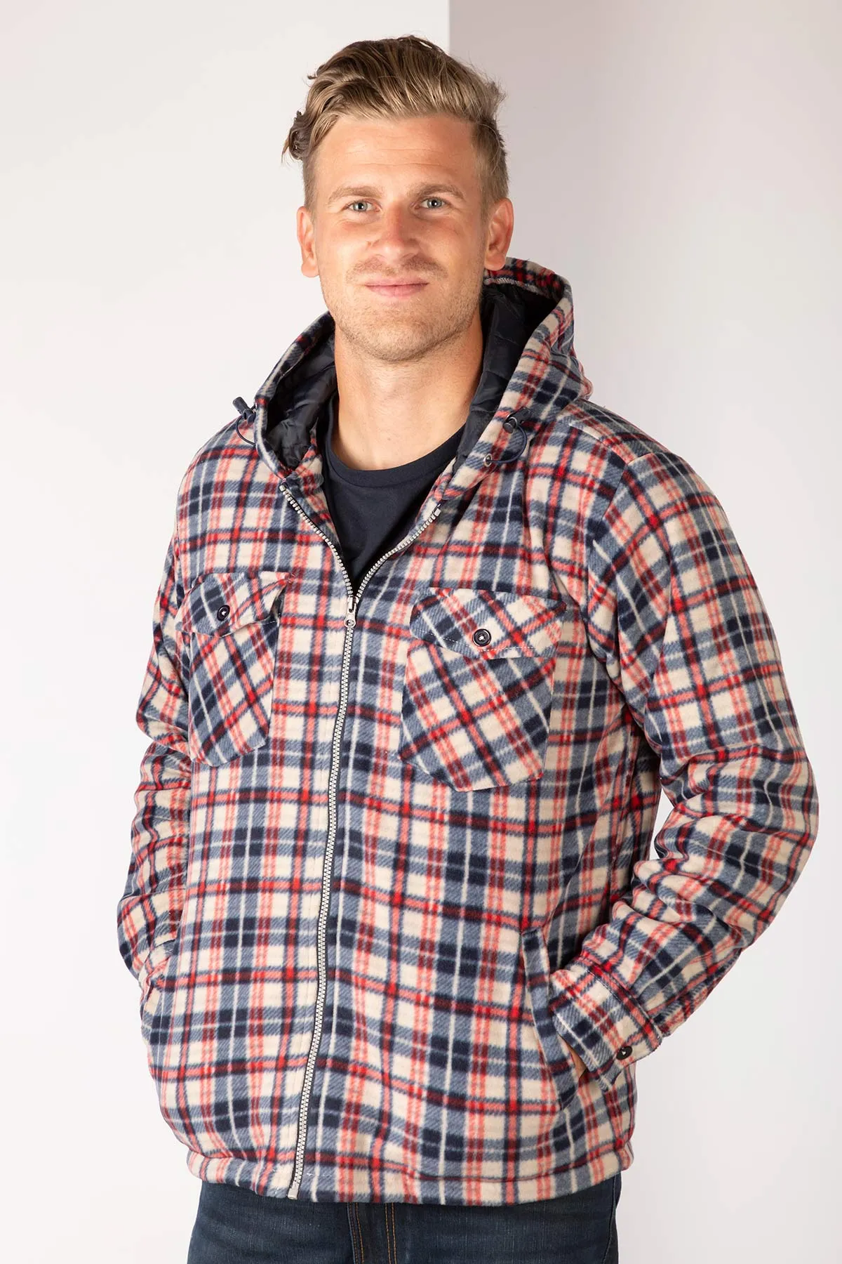 Men's Hooded Fleece Overshirt - Ulrome