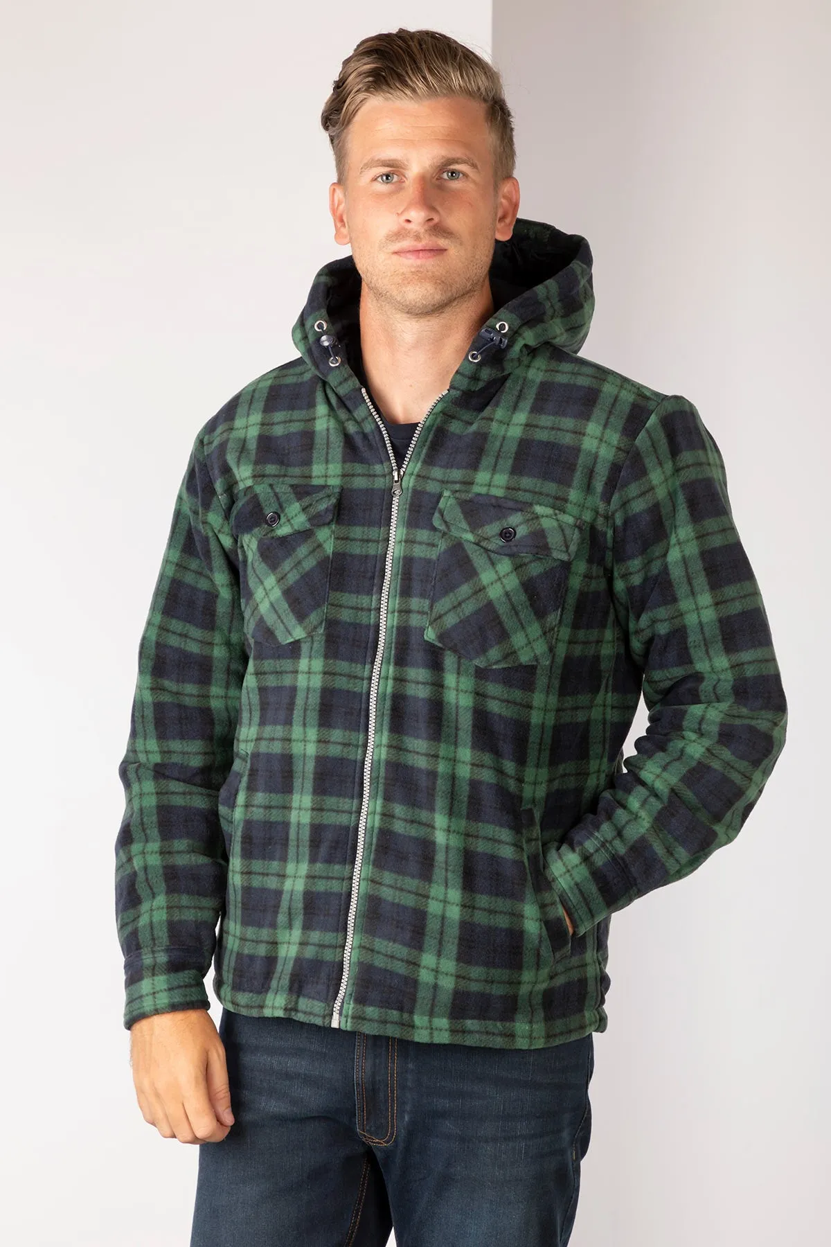 Men's Hooded Fleece Overshirt - Ulrome