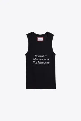 Menstruation Not Misogyny Heavyweight Rib Tank (Black)