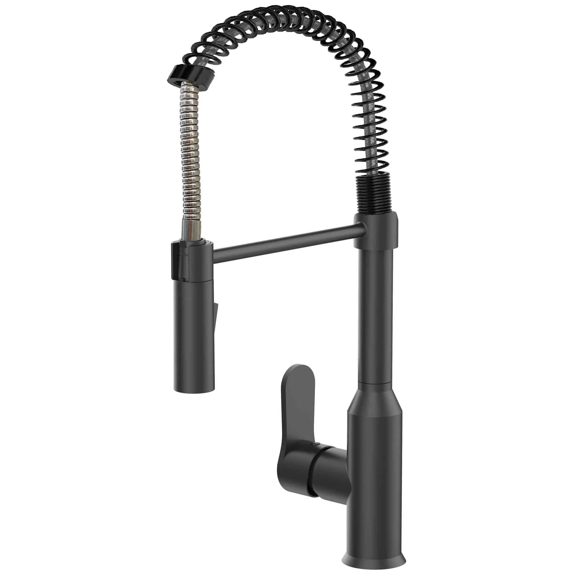 Modern Spring-Type Kitchen Faucet LK18M Matte Black