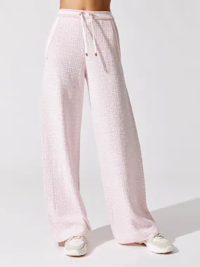 Monogram Jacquard Sweatpants - Ggf Blanc/Rose Pale