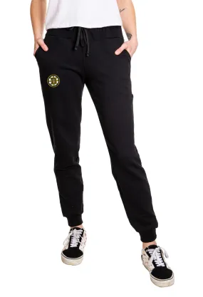 NHL licensed Boston Bruins  Women's Black cuffed joggers