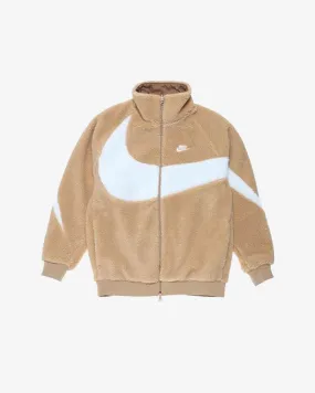 NIKE JPN EXCLUSIVE REVERSIBLE FLEECE JACKET BEIGE WHITE (NEW)