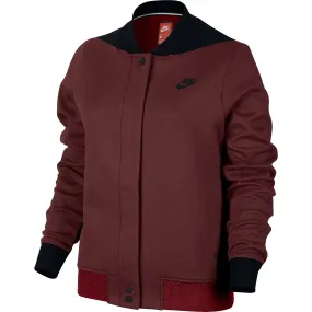 Nike Tech Fleece Destroyer Women's Jacket Burgundy