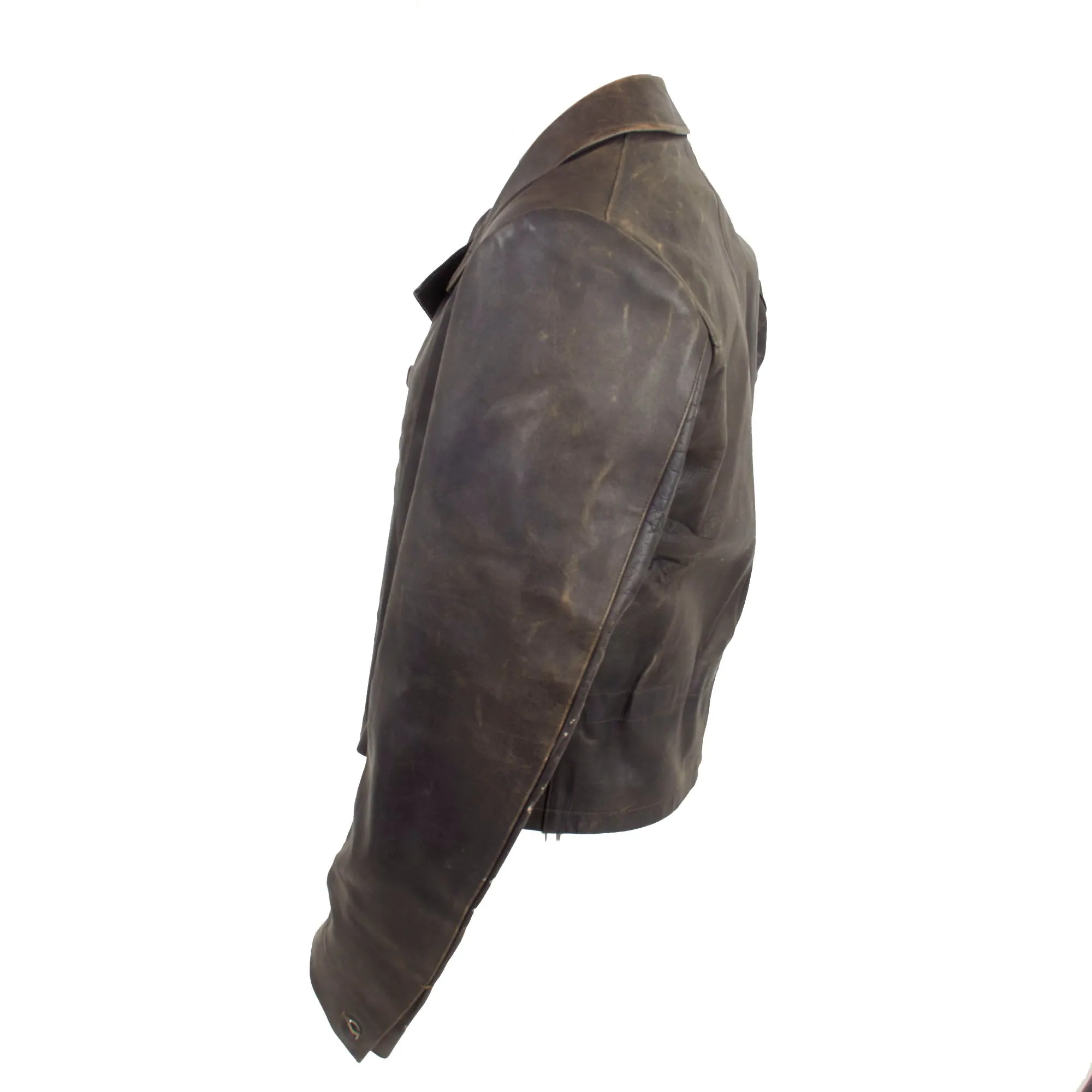 Original German Double Breasted Panzer Officer's Leather Jacket and Trouser Uniform Set with Boots - A.A.F. Tank Museum