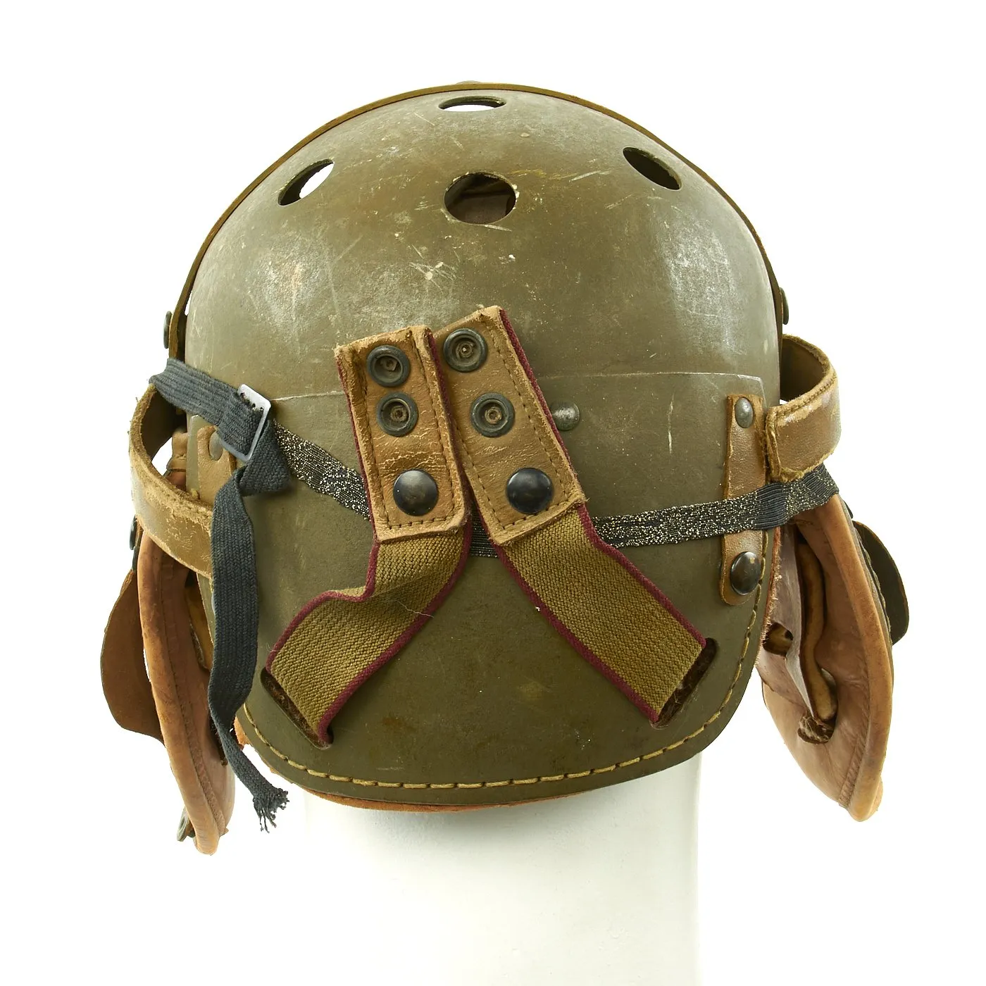 Original U.S. WWII Experimental T19E1 Tank Crew Helmet Liner with Chinstrap