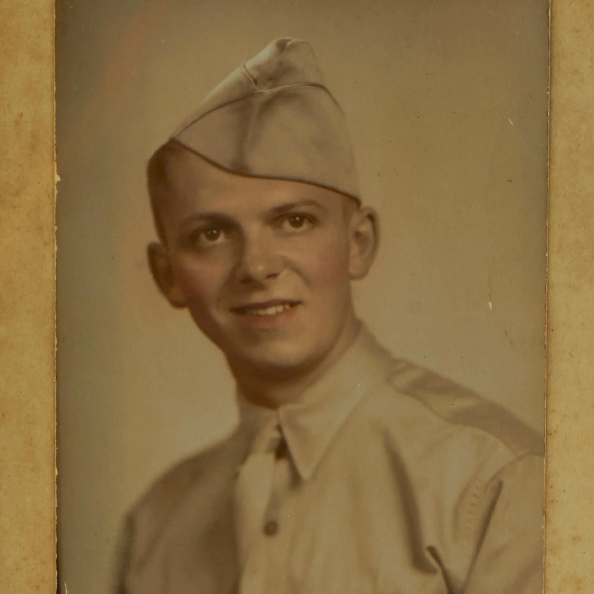 Original U.S. WWII Framed Bronze Star Recipient’s Dog Tag and Patch Grouping - Sergeant Richard J. Meindl