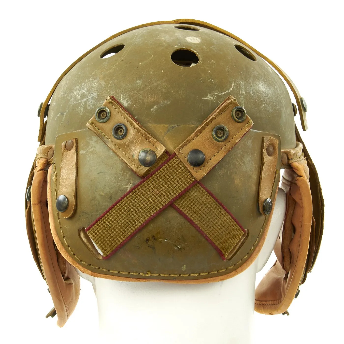 Original U.S. WWII M38 Tanker Helmet by Rawlings - Size 7 1/4