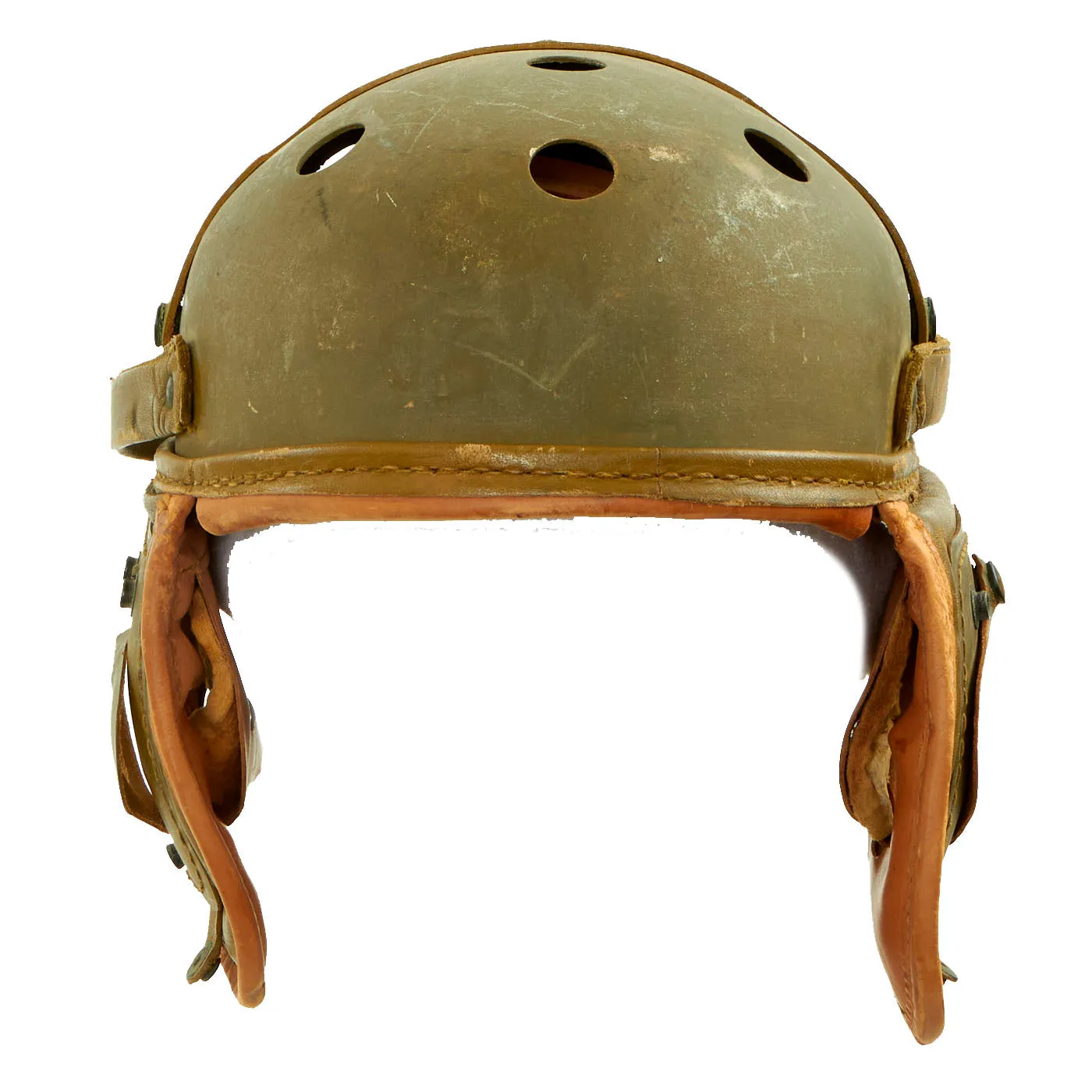 Original U.S. WWII M38 Tanker Helmet by Rawlings - Size 7 3/8