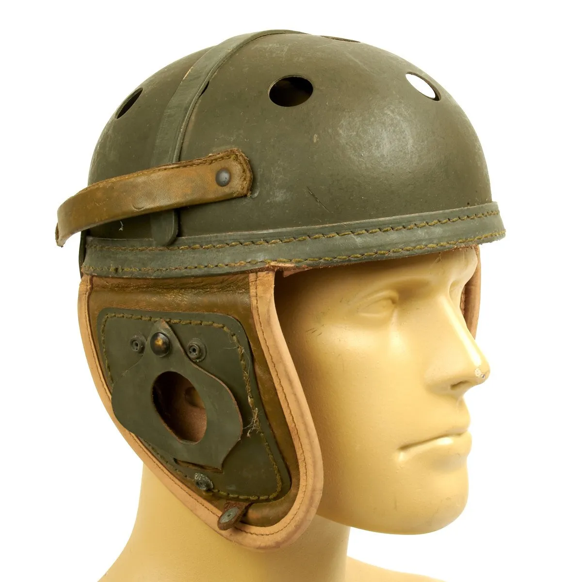 Original U.S. WWII M38 Tanker Helmet by Wilson Athletic Goods- Size 7 1/4