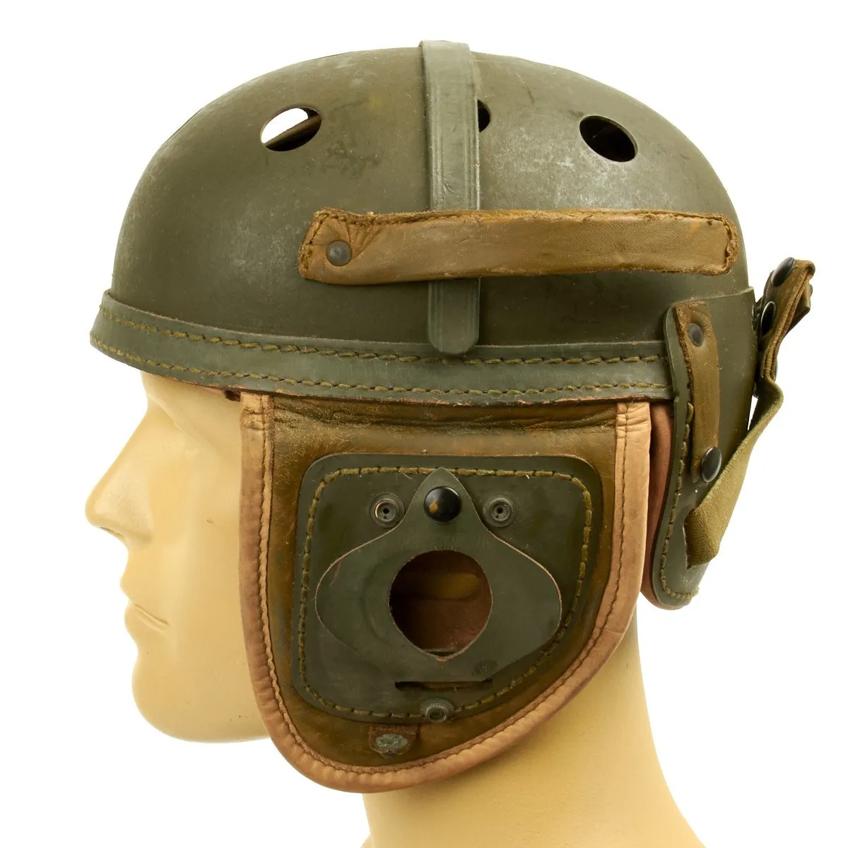 Original U.S. WWII M38 Tanker Helmet by Wilson Athletic Goods- Size 7 1/4