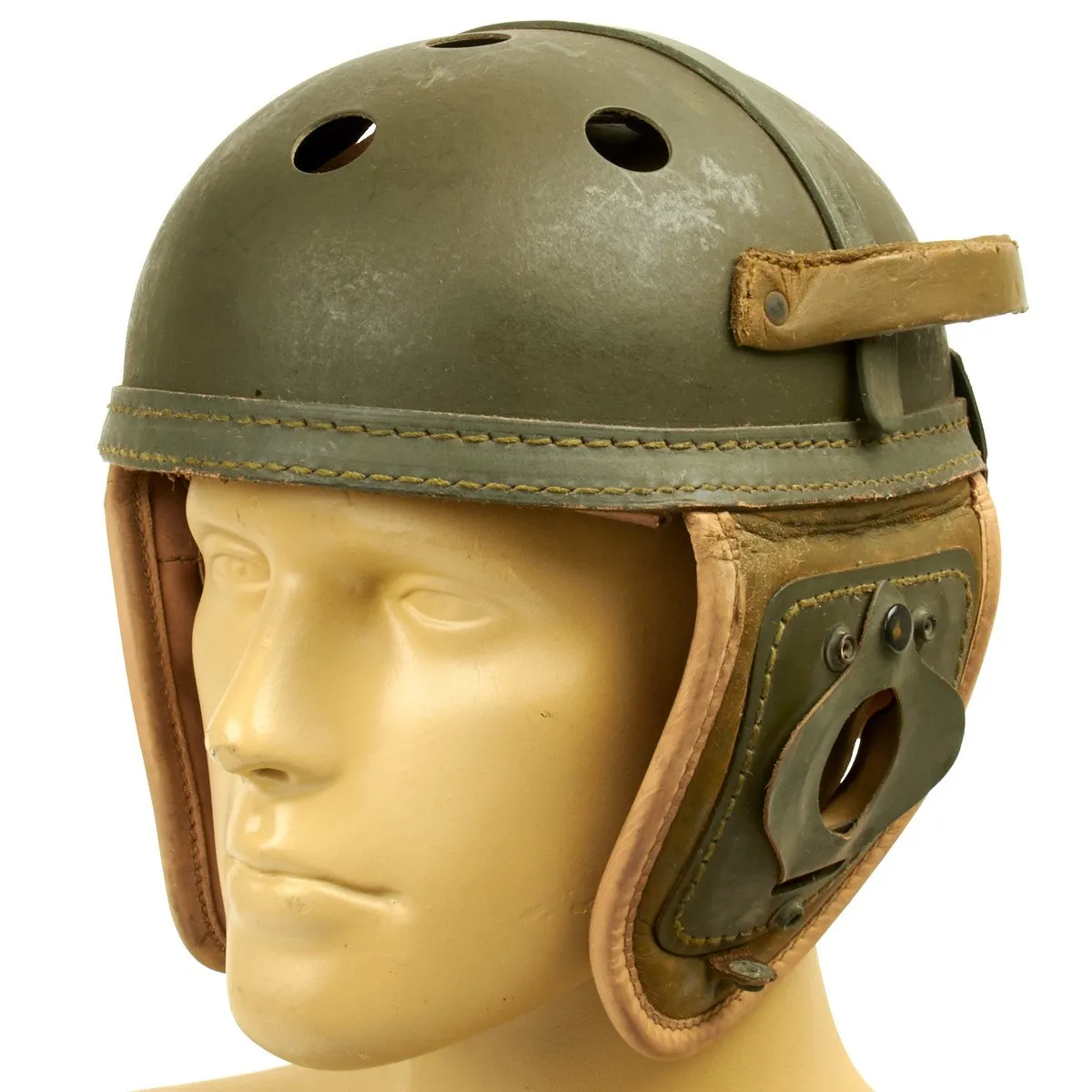 Original U.S. WWII M38 Tanker Helmet by Wilson Athletic Goods- Size 7 1/4