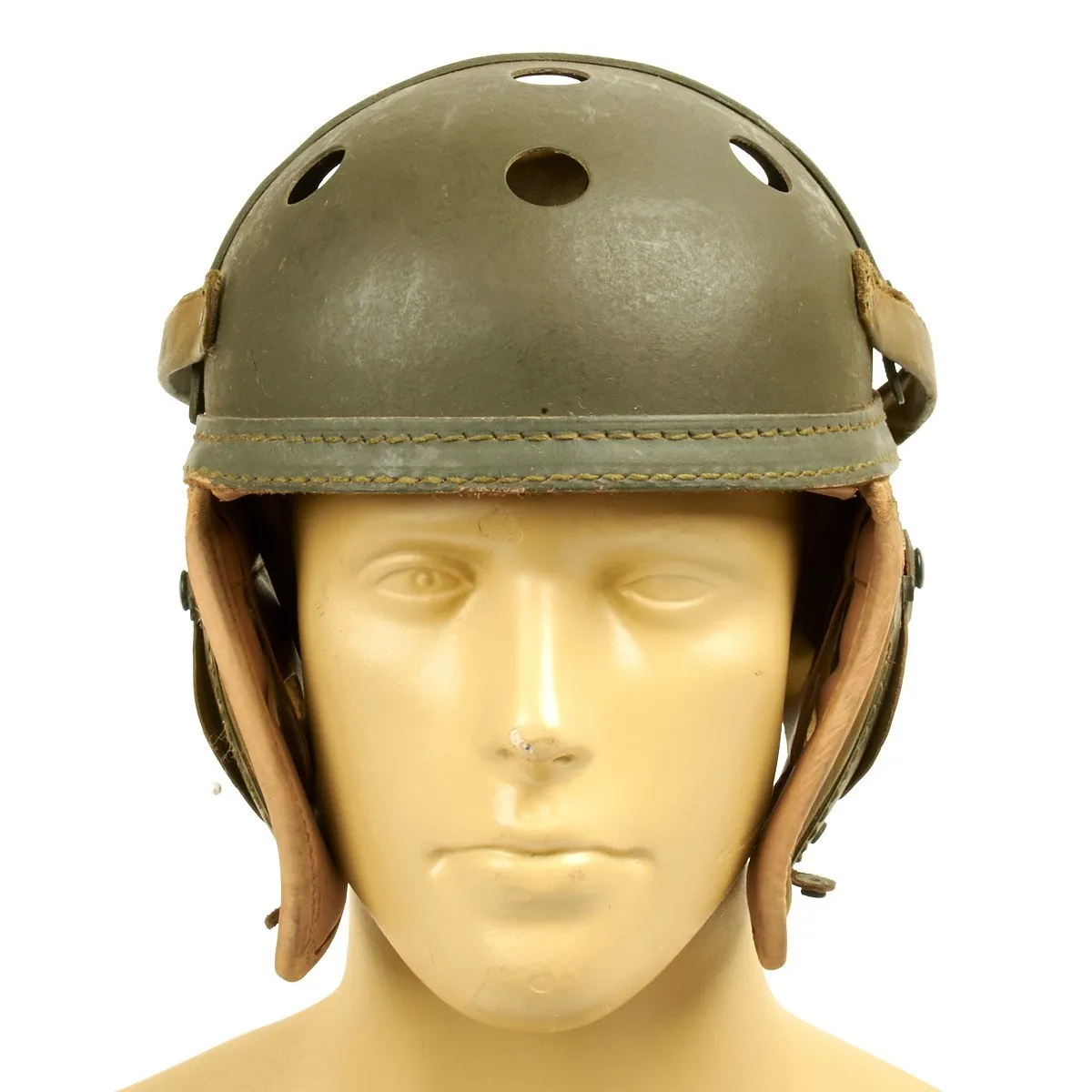 Original U.S. WWII M38 Tanker Helmet by Wilson Athletic Goods- Size 7 1/4