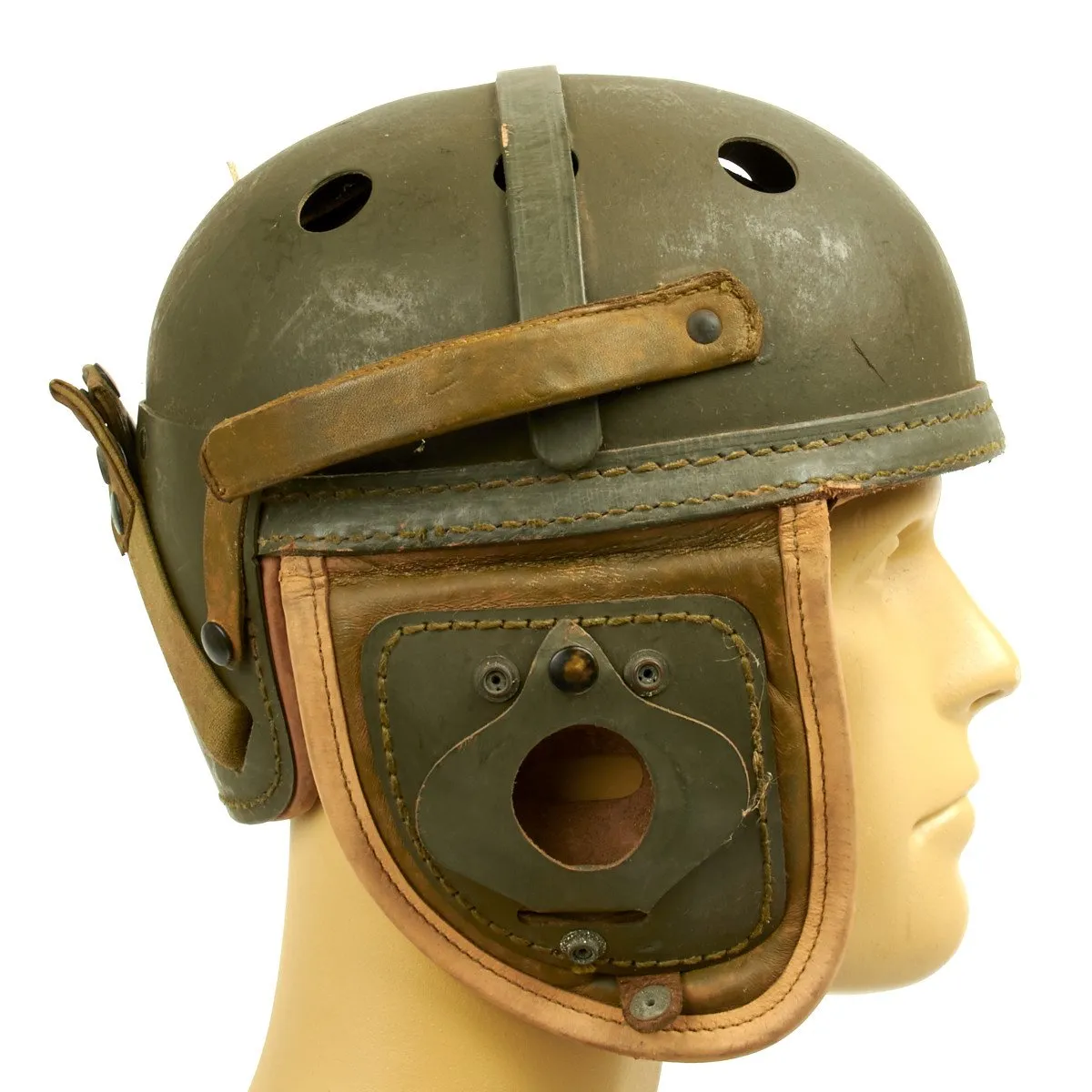 Original U.S. WWII M38 Tanker Helmet by Wilson Athletic Goods- Size 7 1/4