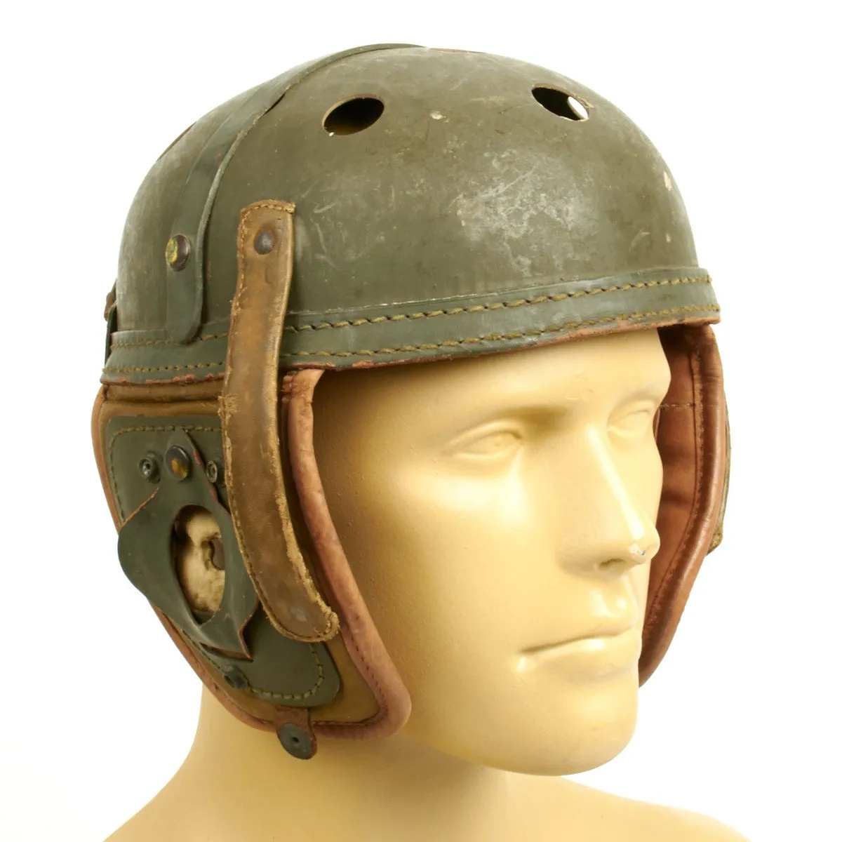 Original U.S. WWII M38 Tanker Helmet by Wilson Athletic Goods