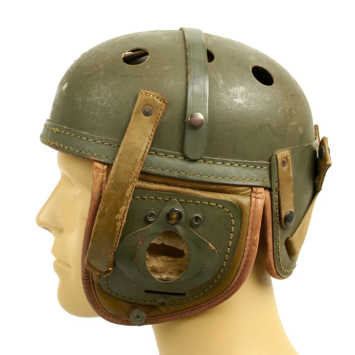 Original U.S. WWII M38 Tanker Helmet by Wilson Athletic Goods