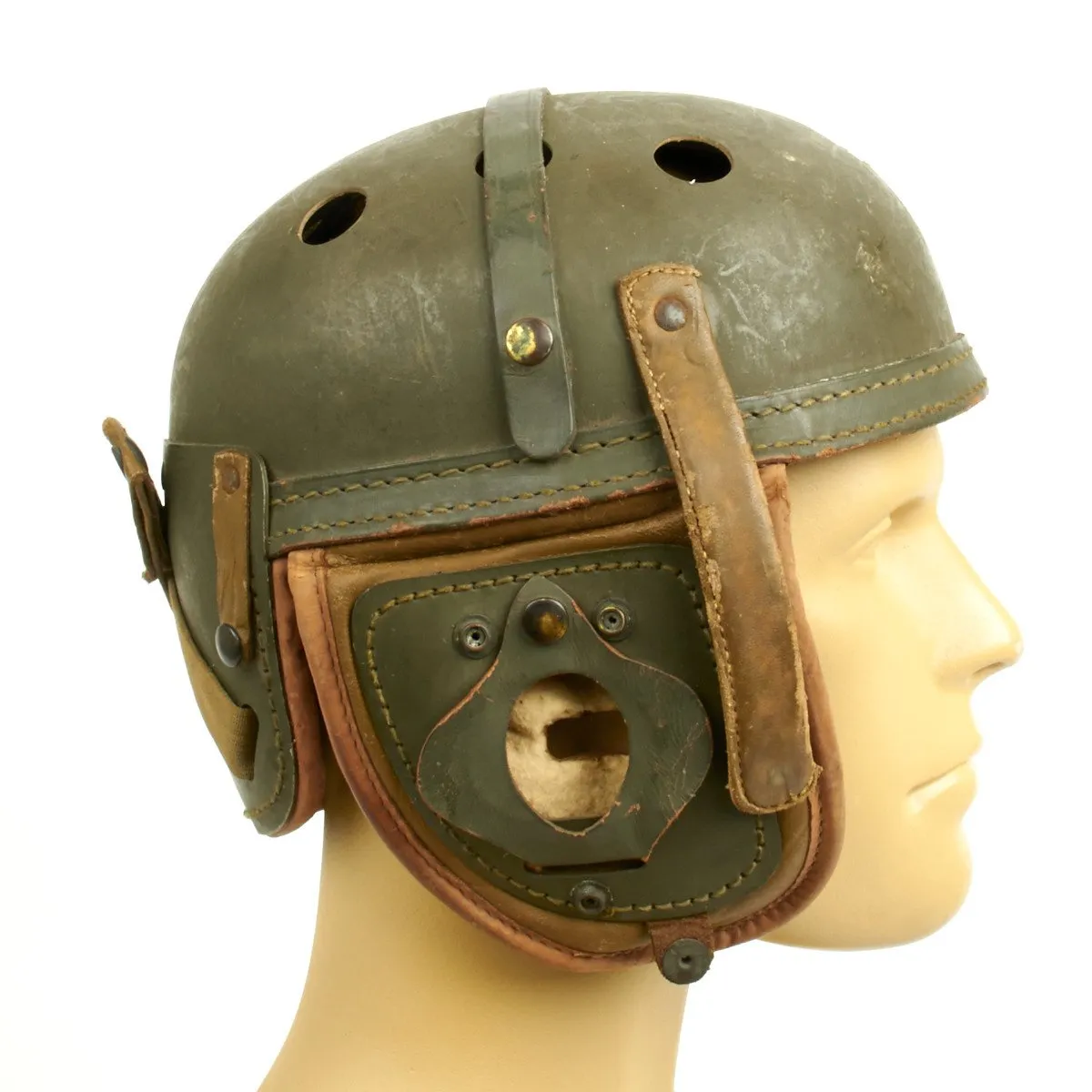 Original U.S. WWII M38 Tanker Helmet by Wilson Athletic Goods