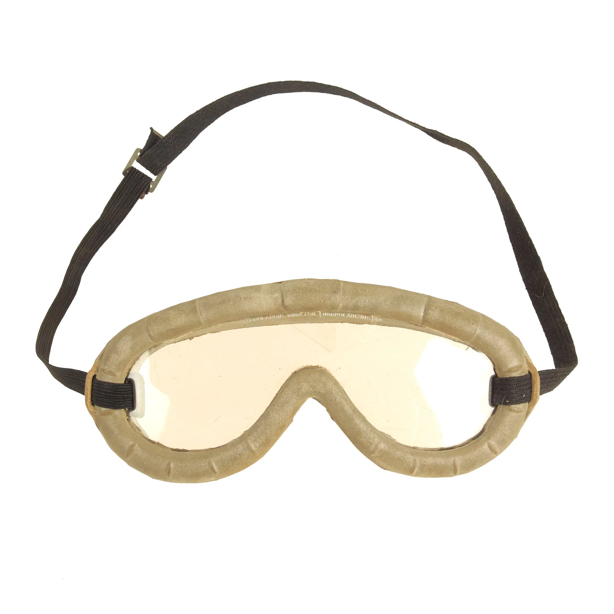 Original U.S. WWII M38 Tanker Helmet by Wilson with Earphones, Throat Mic  and Polaroid Model 1016 Goggles